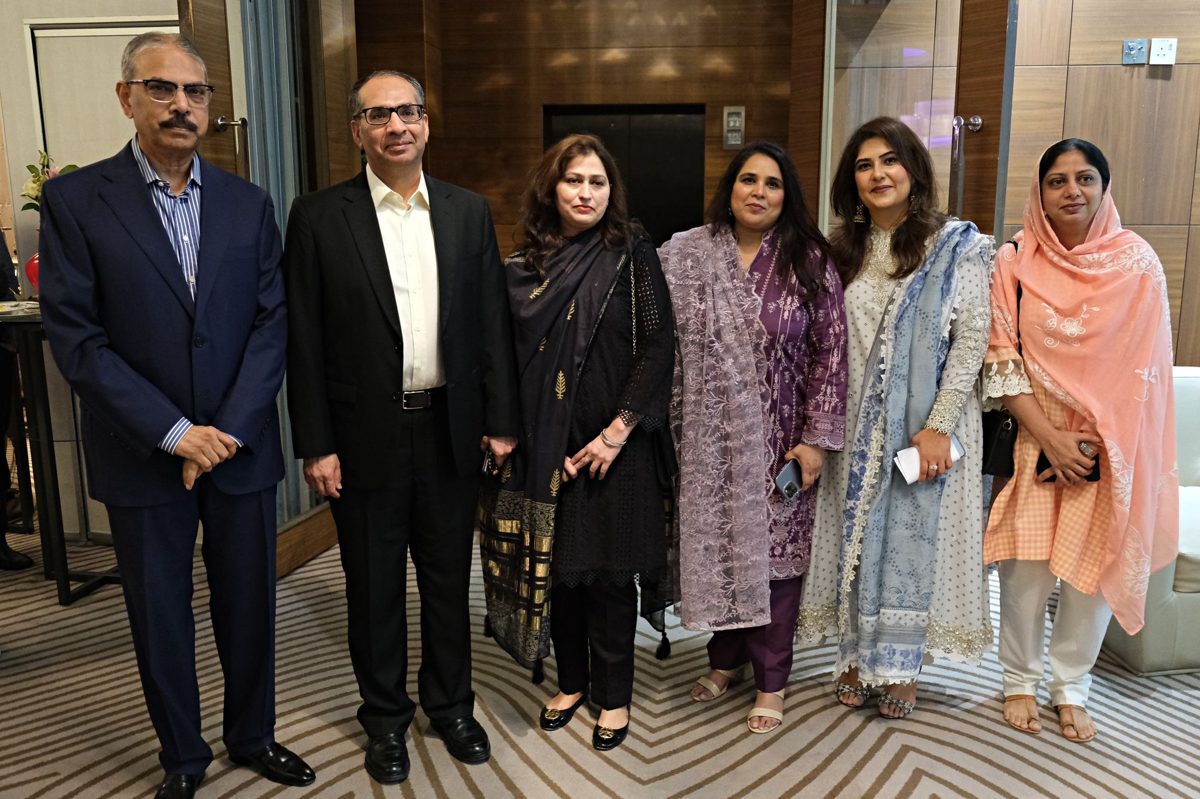 Shahmeen Islam with guests at a Qawwali evening