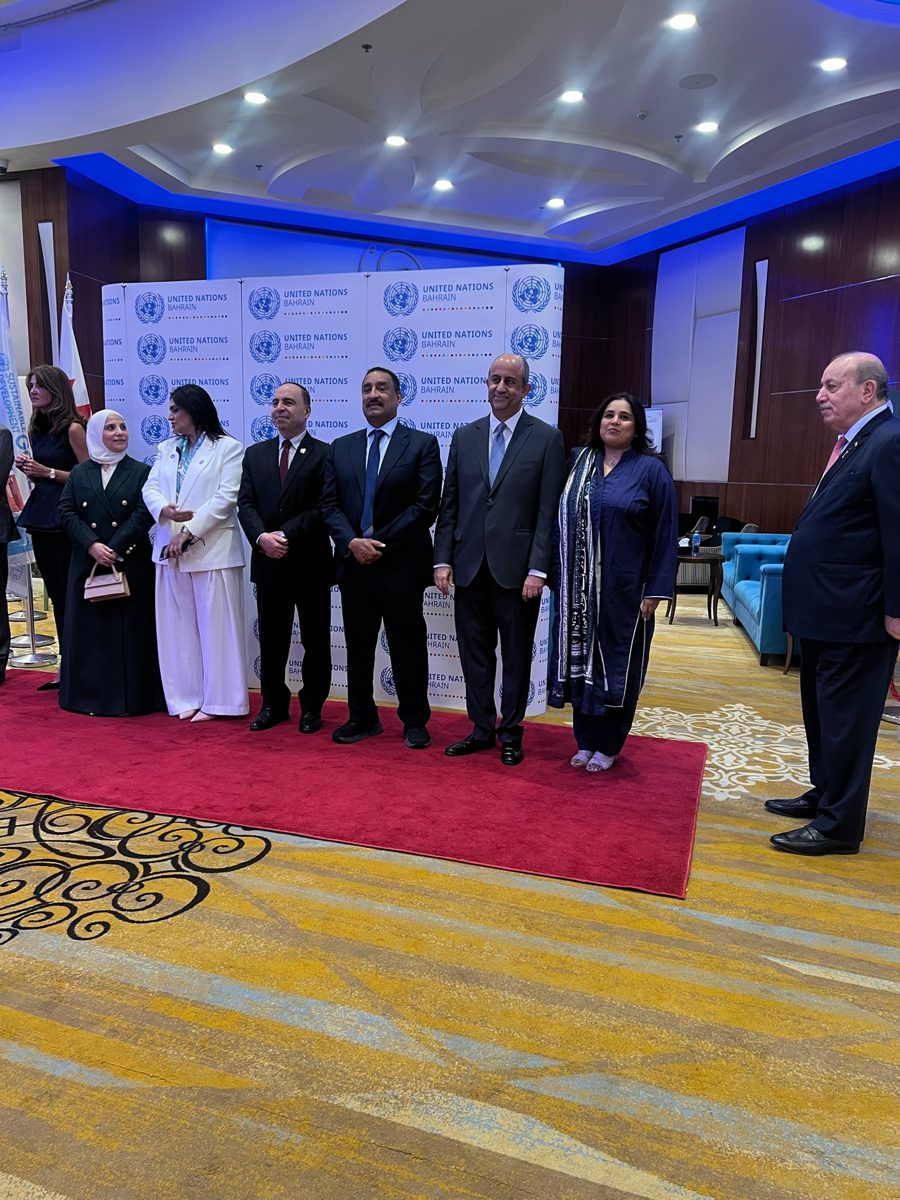 Shahmeen Islam with officials at a United Nations event
