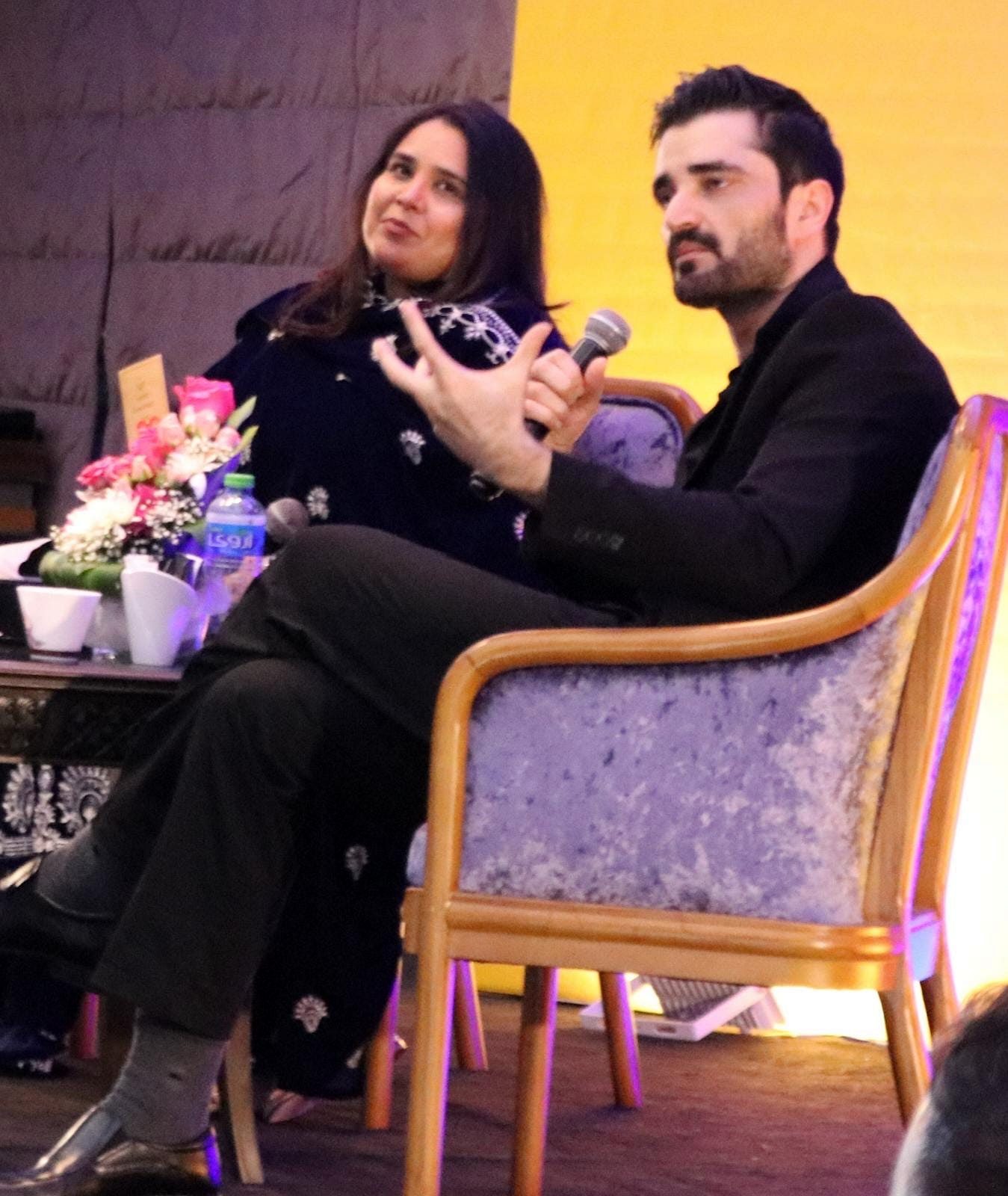 Shahmeen Islam in conversation on stage